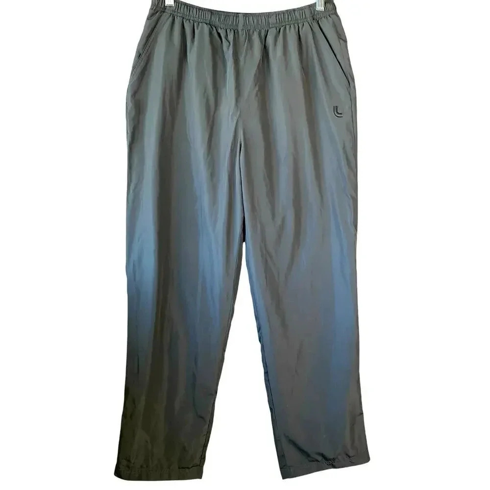 Lupo Sport Activewear Lightweight Jogger Gym Tract Pants Lined Size L/G  Gray